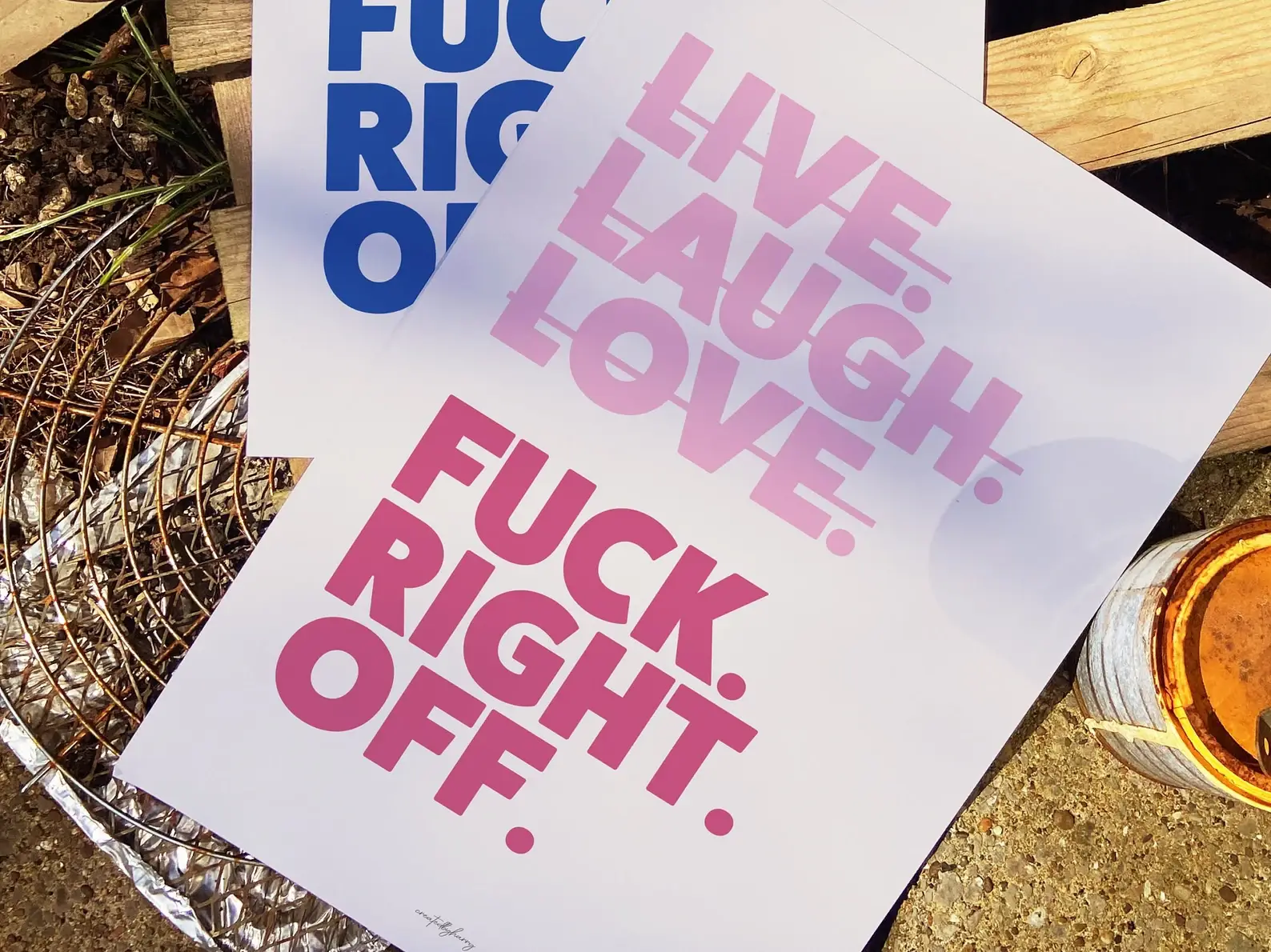 Createdbyharry - Wholesale Art Print - Live Laugh Love Fuck Right Off Wall Art Print4