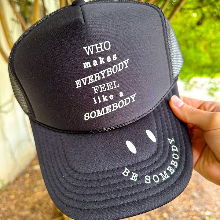 Southern Bliss Co. - Wholesale Trucker Hat - Women's - BE SOMEBODY Black Trucker Hat0