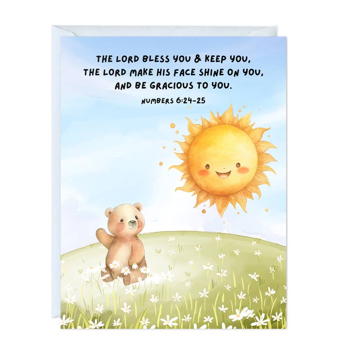 Religious Bible Quote Greeting Card (Lord Shine on you) for wholesale by ALY LOU®