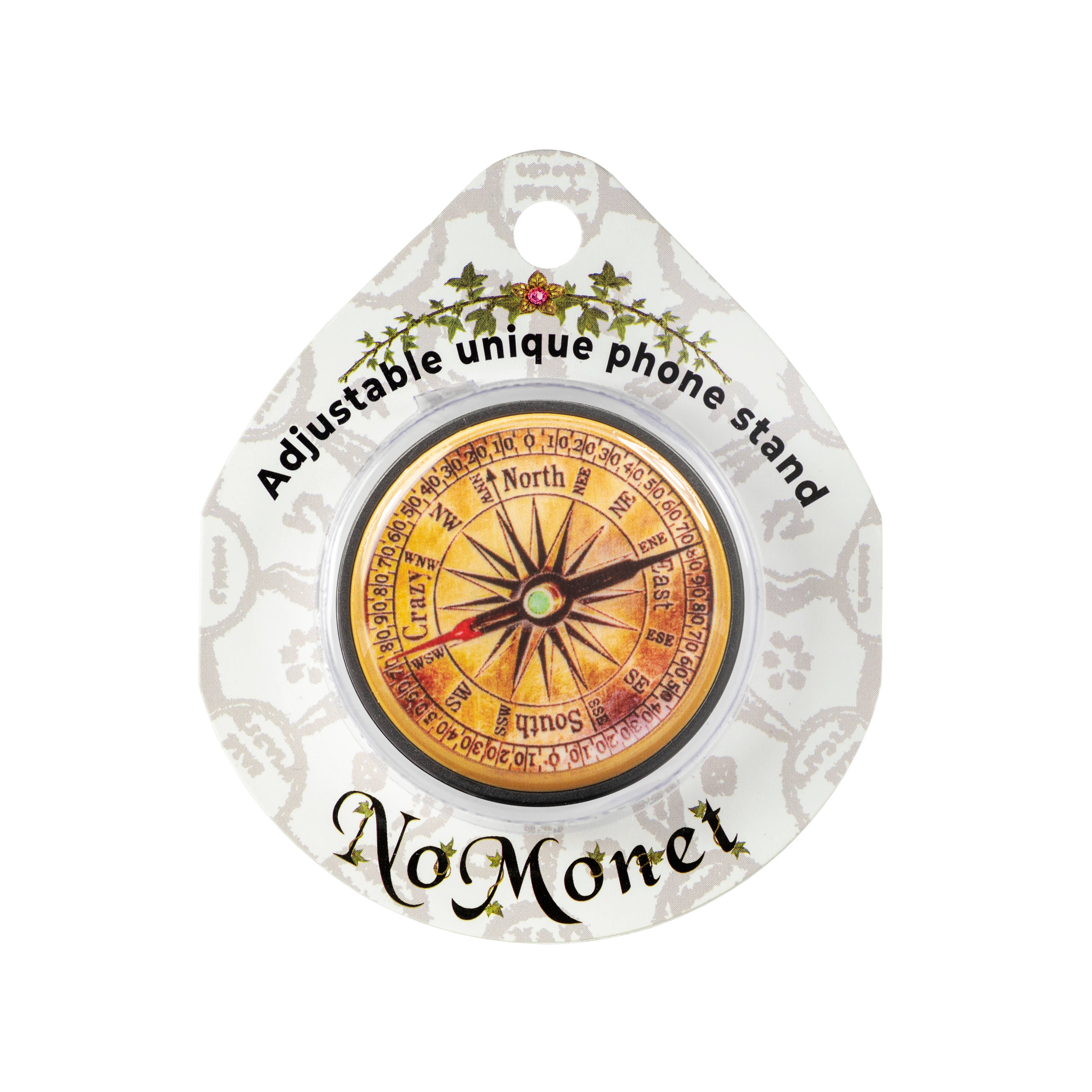 NoMonet - Wholesale Phone/Tablet Stand - On My Way to Crazy - Faux Compass Adjustable Phone Stand9