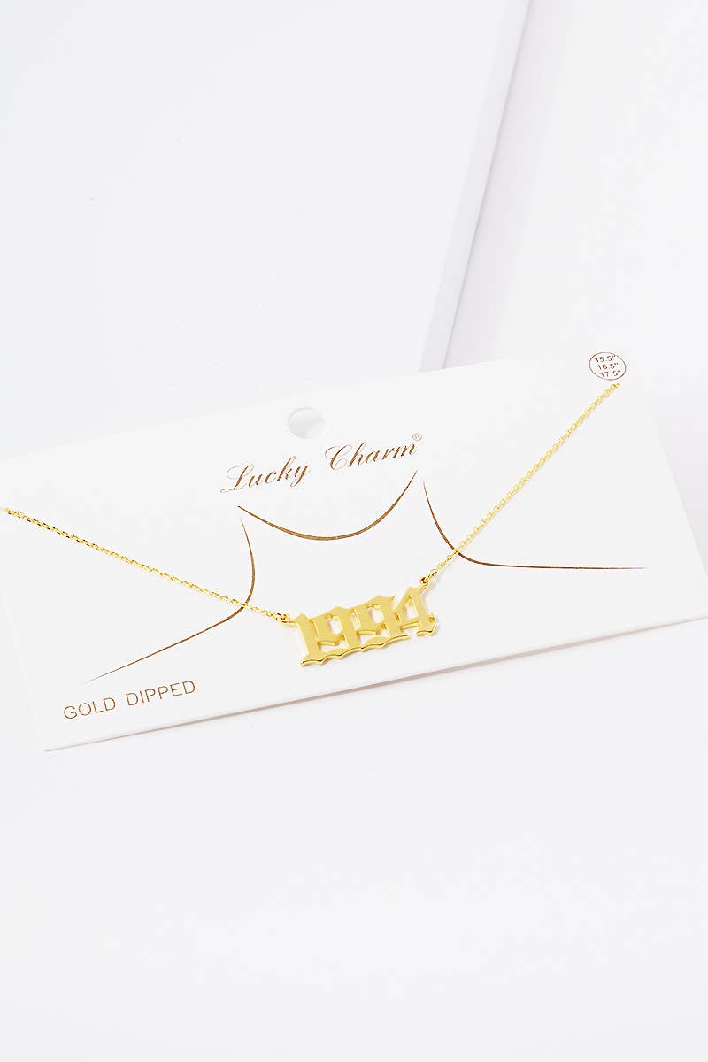 OHBOOBA DESIGN - Wholesale Pendant/Charm Necklace - Gold Plated Birth Year Necklace28