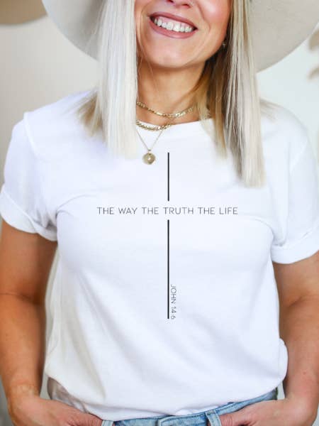 A Camiseta Gráfica O Caminho A Verdade A Vida por atacado de Wildberry Waves