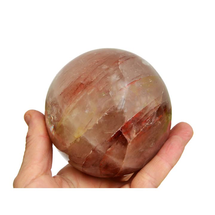 Kaia & Crystals - Wholesale Spiritual Stone/Crystal - XL Fire Quartz Sphere Crystal (65mm - 100mm)