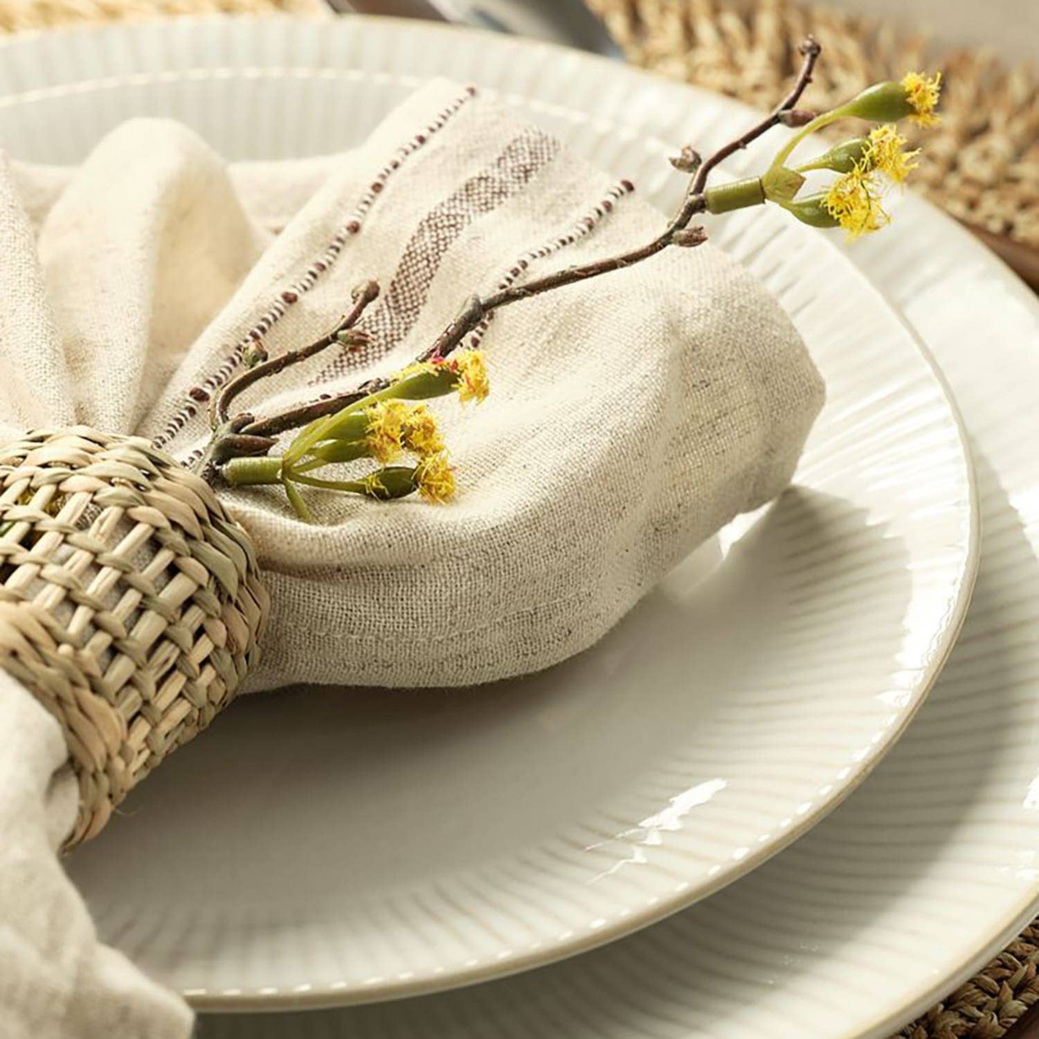 Etnico del Mondo - Wholesale Napkin Ring - Set of 4 Natural Napkin Rings Diameter 5cm Height 5cm2
