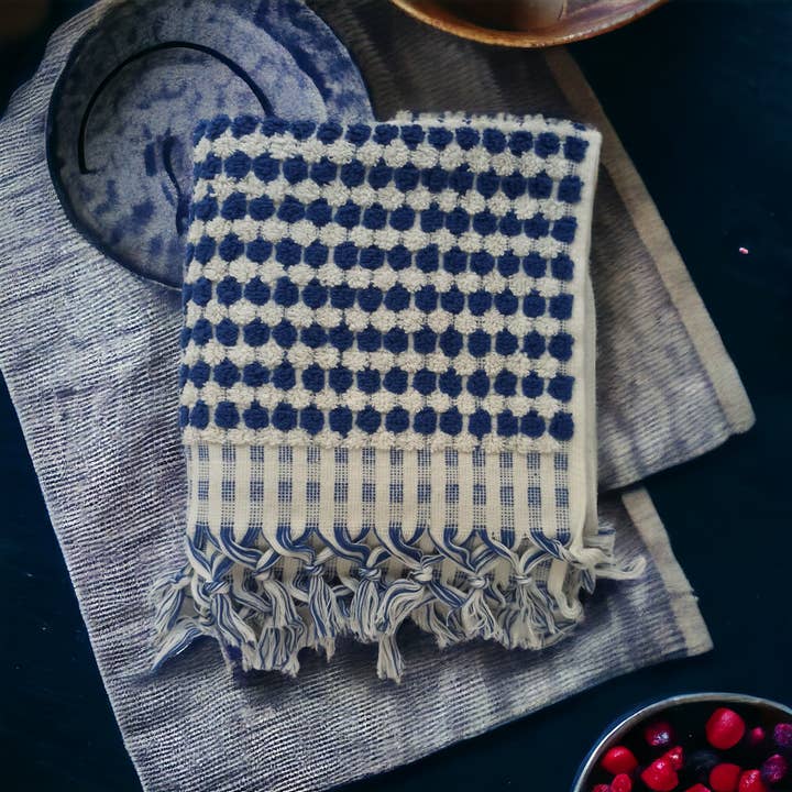 Kikoya - Wholesale Hand Towel - Pompom Bubble Handloomed Turkish Hand Towels farmhouse decor