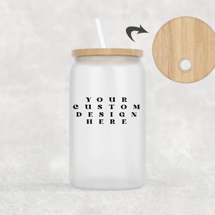 PERSONALIZZAZIONE COMPLETA | Lattina in vetro smerigliato, lattina di birra per la vendita all'ingrosso da parte di From Us To You Co. Handmade Goods