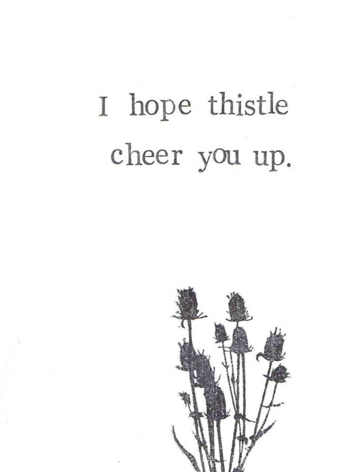 Jeg håber Thistle opmuntrer dig sjovt, bliv rask snart kort for engroshandel hos BlueSpecsStudio