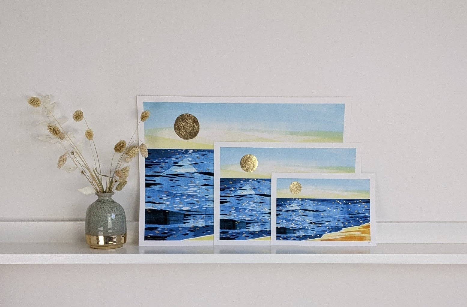 Slow Sunday - Wholesale Art Print - ‘Golden Hour 2’ Beach Scene Fine Art Print1