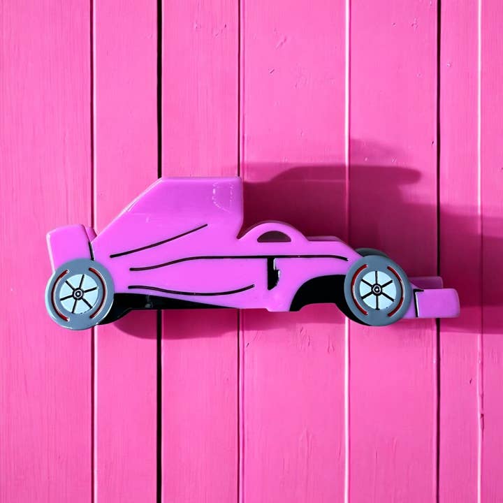 Lyserød F1 Bil Hårklemme/Klo - F1 Akademi for engroshandel hos FuchsiaPinks