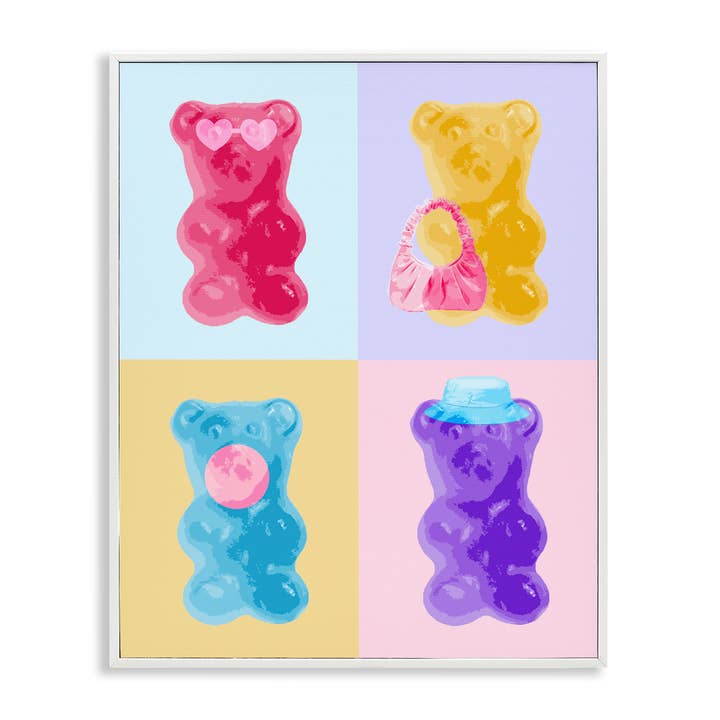 Stupell Industries - Wholesale Wall sign - Pop Style Candy Bears - Framed Wall Art19
