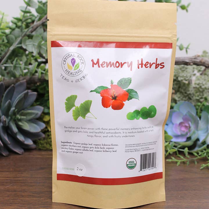 Crystal Rock Healing, LLC - Wholesale Loose Tea - Memory Loose Herb 2oz Organic0