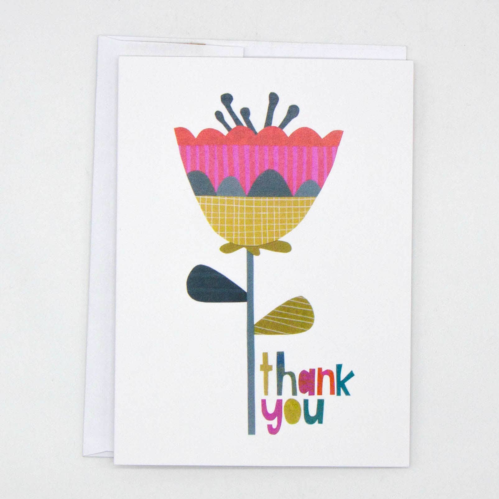 Kim Dettmer Art - Vente Cartes de remerciements - Carte de remerciement Quirky Bloom – Design lumineux et joyeux3