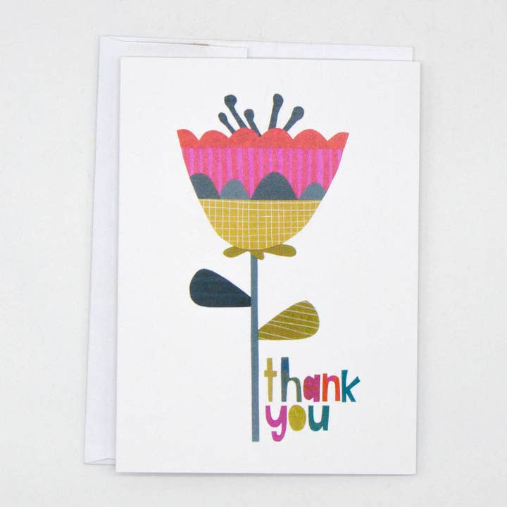 Kim Dettmer Art - Vente Cartes de remerciements - Carte de remerciement Quirky Bloom – Design lumineux et joyeux3