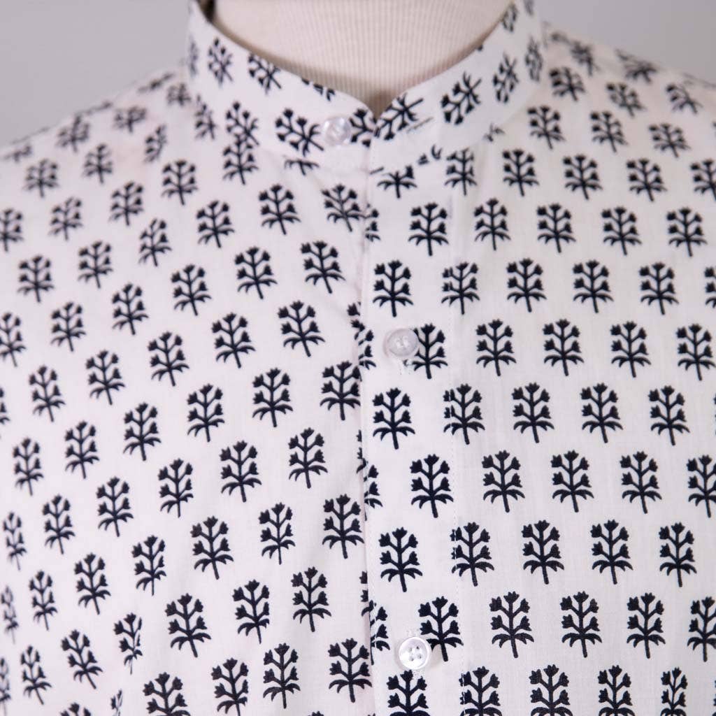 Block+Ink - Wholesale Button Down Shirt - Men's - Cream Black Herb3