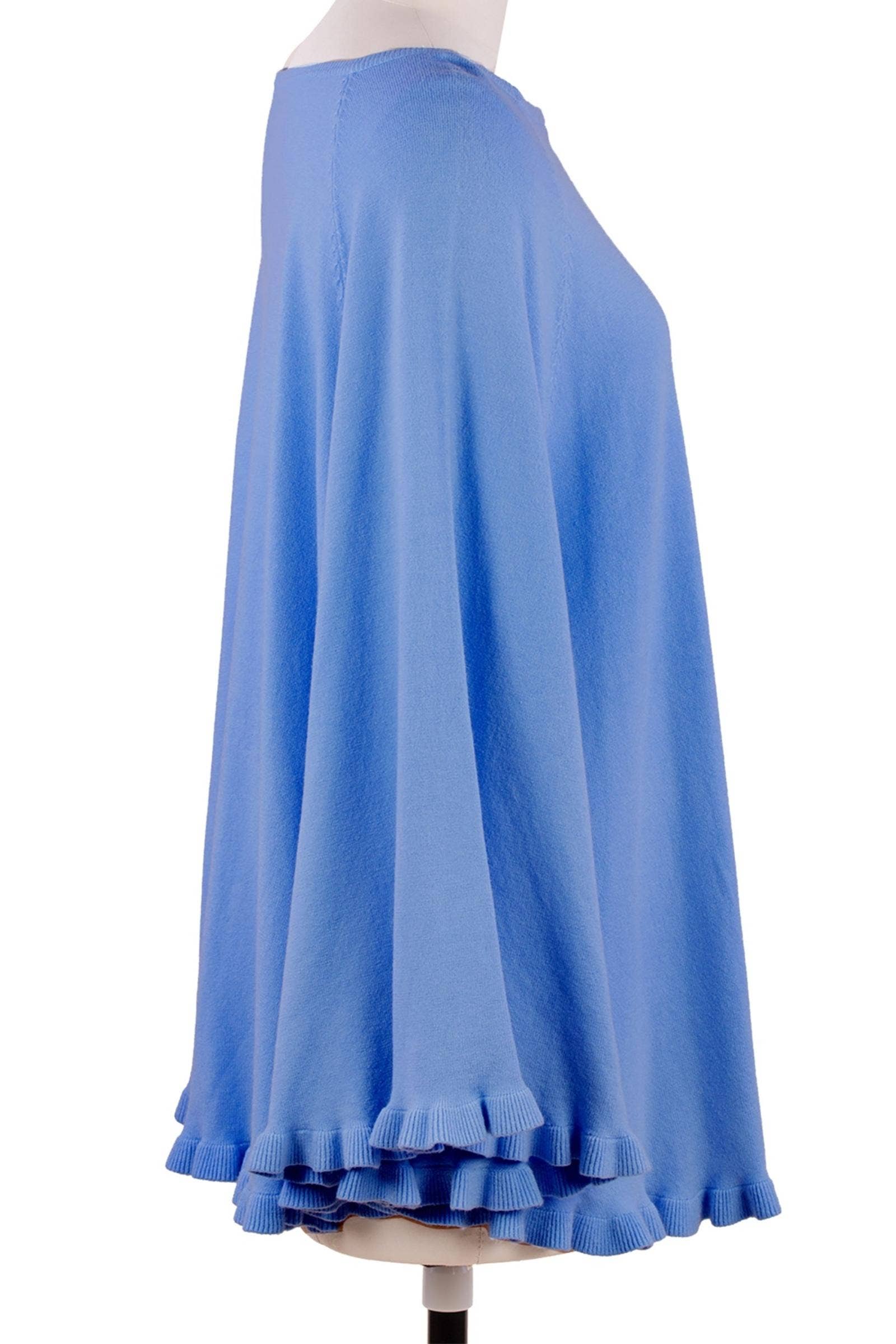 SAACHI - Wholesale Poncho - Women's - Talia Ruffled Hem Poncho Sweater9