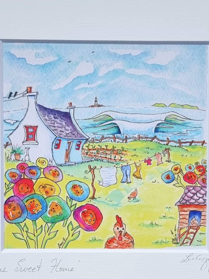 ”Hem Sweet Home”
Roligt tryck för wholesale av Lani Gregory - Art