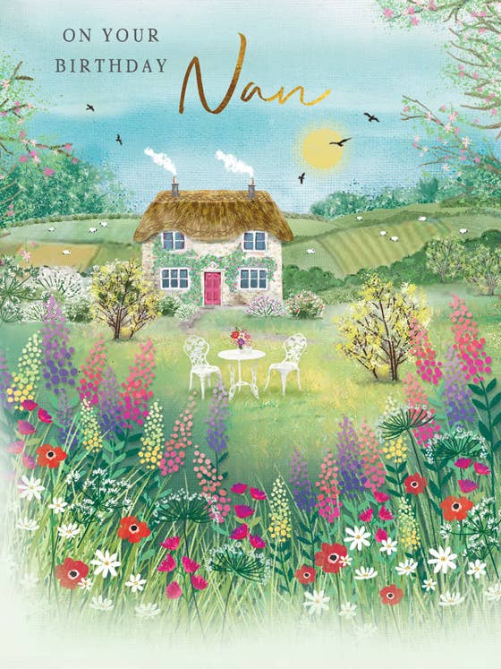 Birthday Card, Nan, Cottage Gdn for wholesale by Piccadilly Greetings