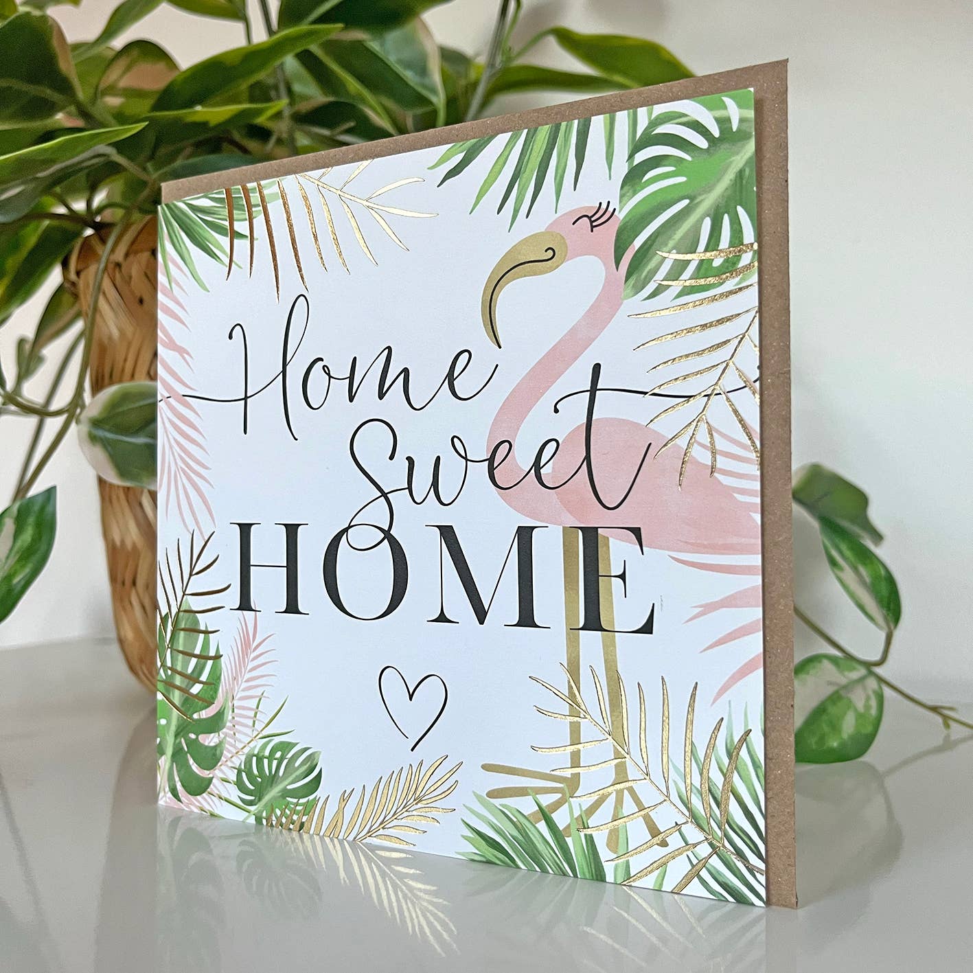 Michelle Fiedler Design – wholesale Everyday greeting card – Flamingo Home Sweet Home1