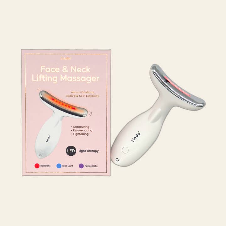 Face & Neck LED Lifting Massager with microvibration for wholesale by Lindo