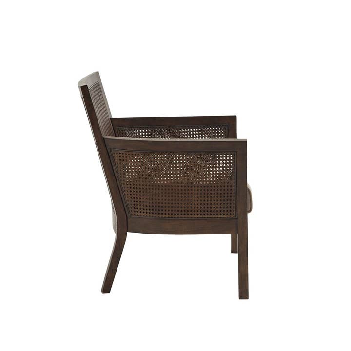 Olliix - Wholesale Chair - Cane Armed Accent Chair with Espresso Wood Finish