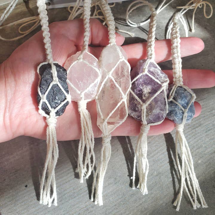 Cord + Quartz - Wholesale Car Decorative Charm - Unisex - Crystal car charms. Rear view mirror accessories.