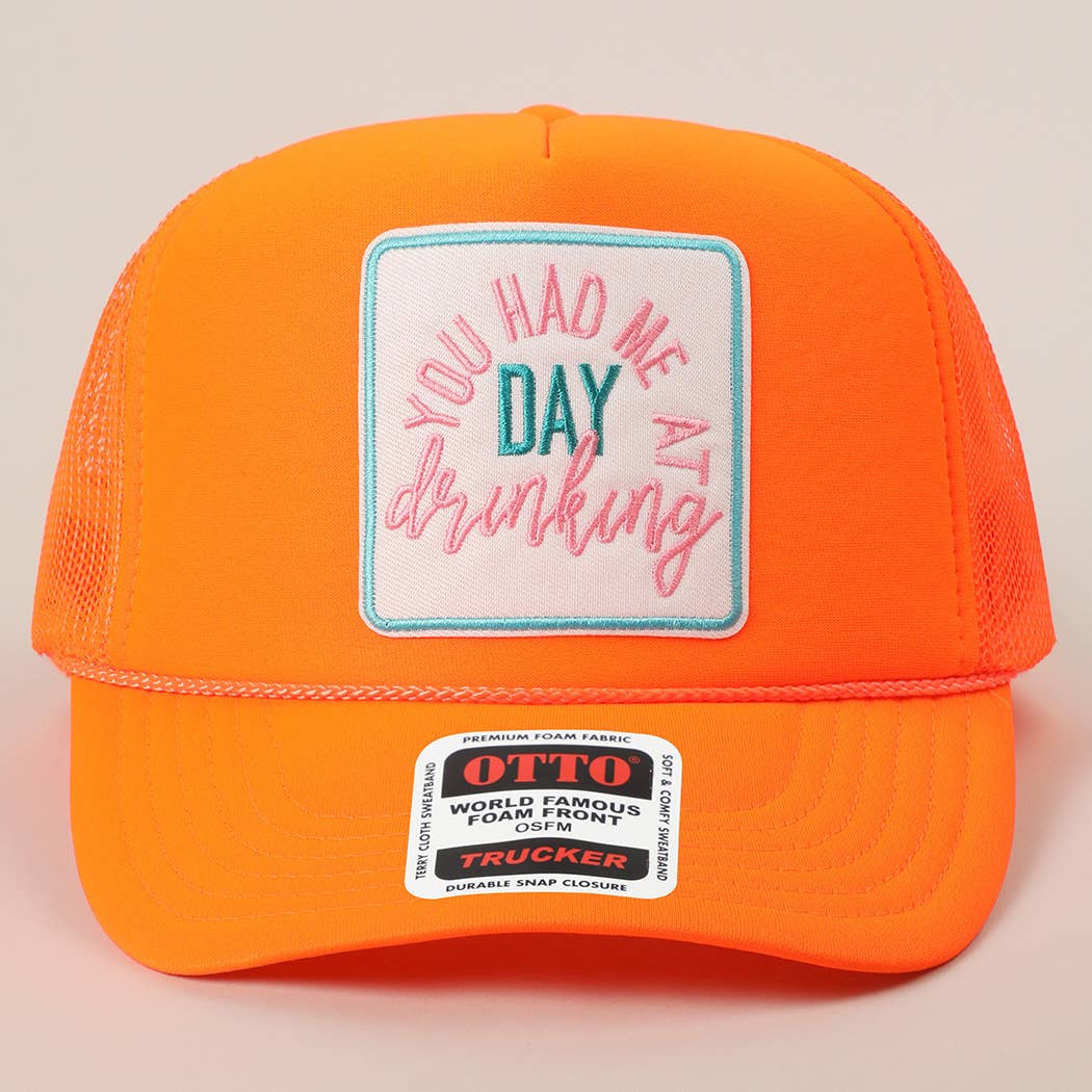 Fashion City - Vente Casquette de camionneur – unisexe - Casquette à filet avec écusson brodé "You Had Me At Day Drinking"34