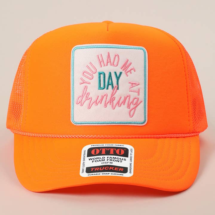 Fashion City - Vente Casquette de camionneur – unisexe - Casquette à filet avec écusson brodé "You Had Me At Day Drinking"34