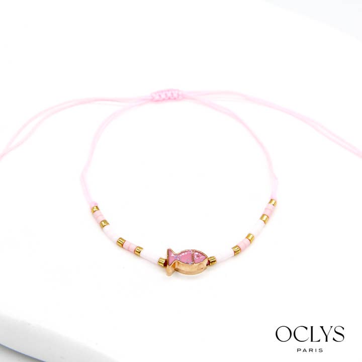 Oclys - Vente Bracelet de perles – enfant - Lot 12 Bracelets enfants poisson Nali