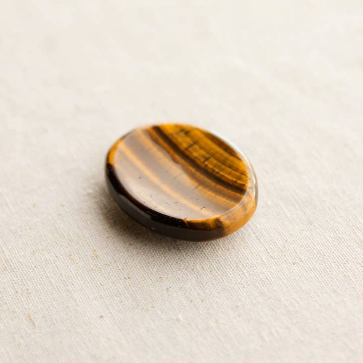 Tiger Eye Worry Stone for wholesale by Tiny Rituals