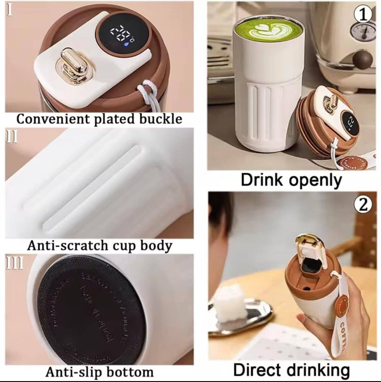 VIGOR - Wholesale Insulated mug/tumbler - Portable Smart Vacuum Flask Water Bottle Coffee Mug3