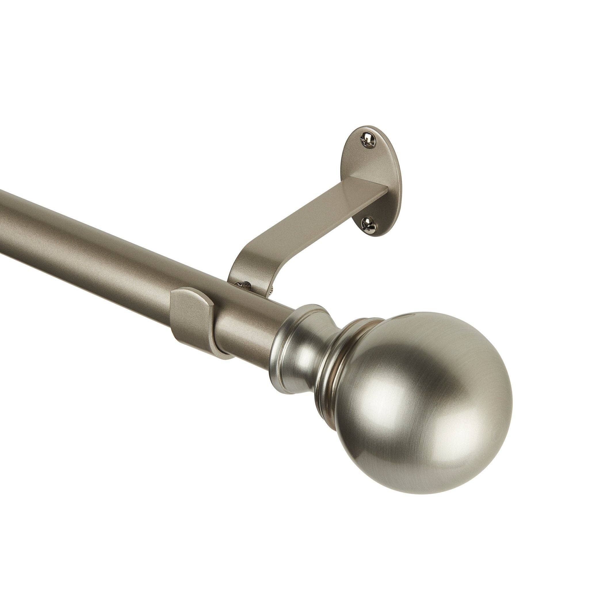 Threadmade Home - Wholesale Curtain Rod - Cordelia 1" Window Drapery Single Curtain Rod with Globe Ball Finial6