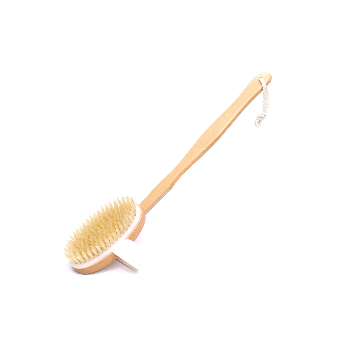 Kansa Organics - Wholesale Body Brush - Garshana Dry Brush (detachable 16" handle)3
