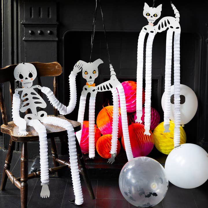 Talking Tables USA - Wholesale Decal - Party Decorations - Halloween Skeleton Pet Decorations | 2 Pack | Fall Decor |