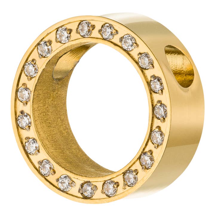 PURE - Circle pendant with stainless steel zirconia set - for wholesale by Style Republic - Carsten Maletz