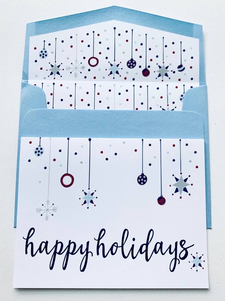 Happy Holidays - Sæt med 10 kort for engroshandel hos Mighty Violet Design