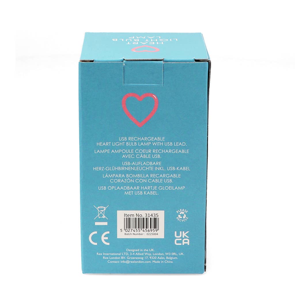 Rex B2B - UK – wholesale Accent/desk lamp – USB rechargeable light bulb lamp - Heart3