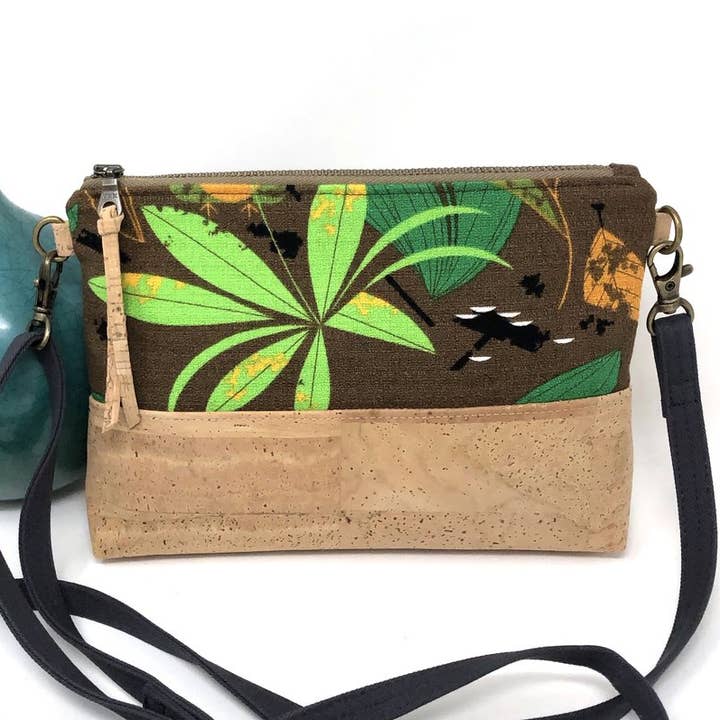 mmb by hand - Wholesale Crossbody Bag - Women's - Organic and Cork Mini Crossbody - Charley Harper Prints0