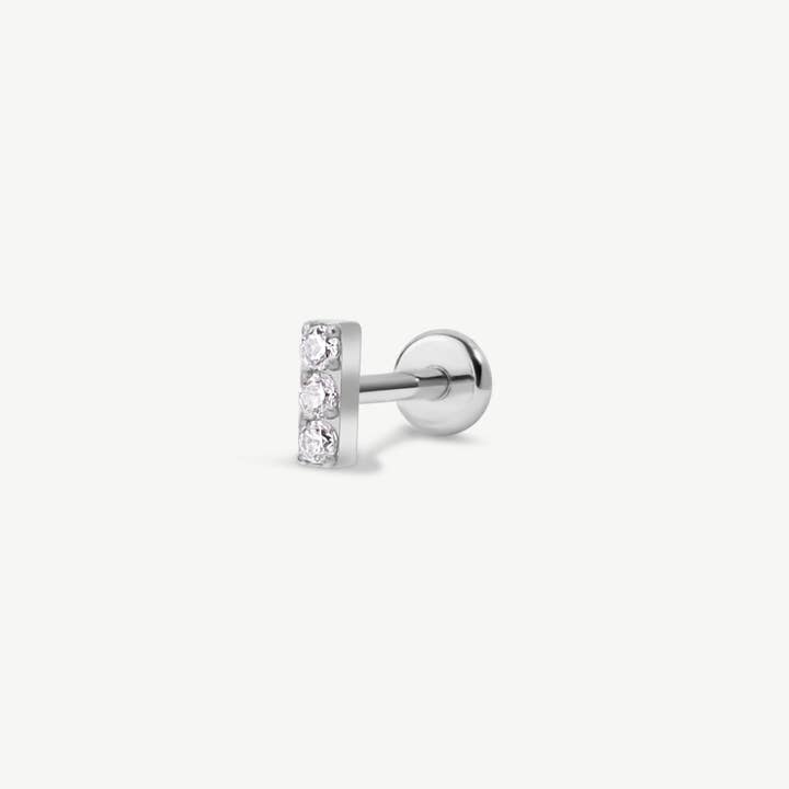 Shop Aiti - Wholesale Stud/Post Earrings - Pave Bar Flat Back Stud1