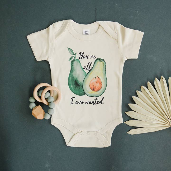 Urban Baby Co. - Wholesale Bodysuit (Non-Footed) - Baby - You're All I Avo Wanted Avocado Organic Baby Onesie & Tee