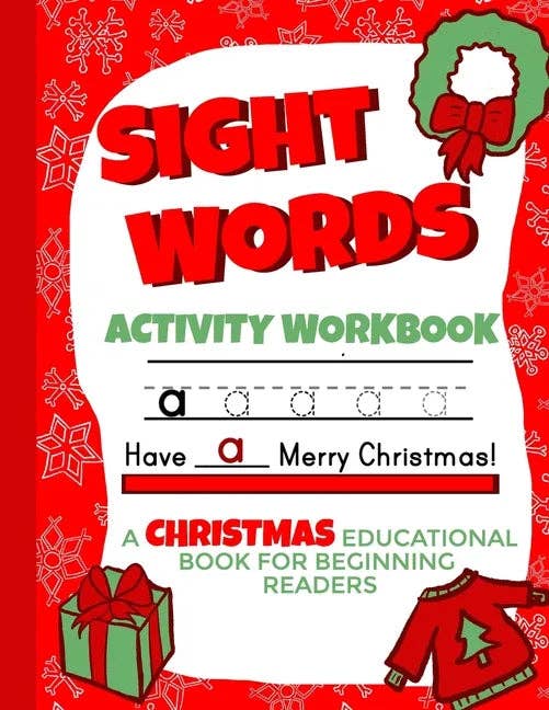 Books by splitShops - Wholesale Book - Kids - Sight Words Activity Workbook: Christmas Educational Books for Beginning Readers 8.5x11 - Paperback0