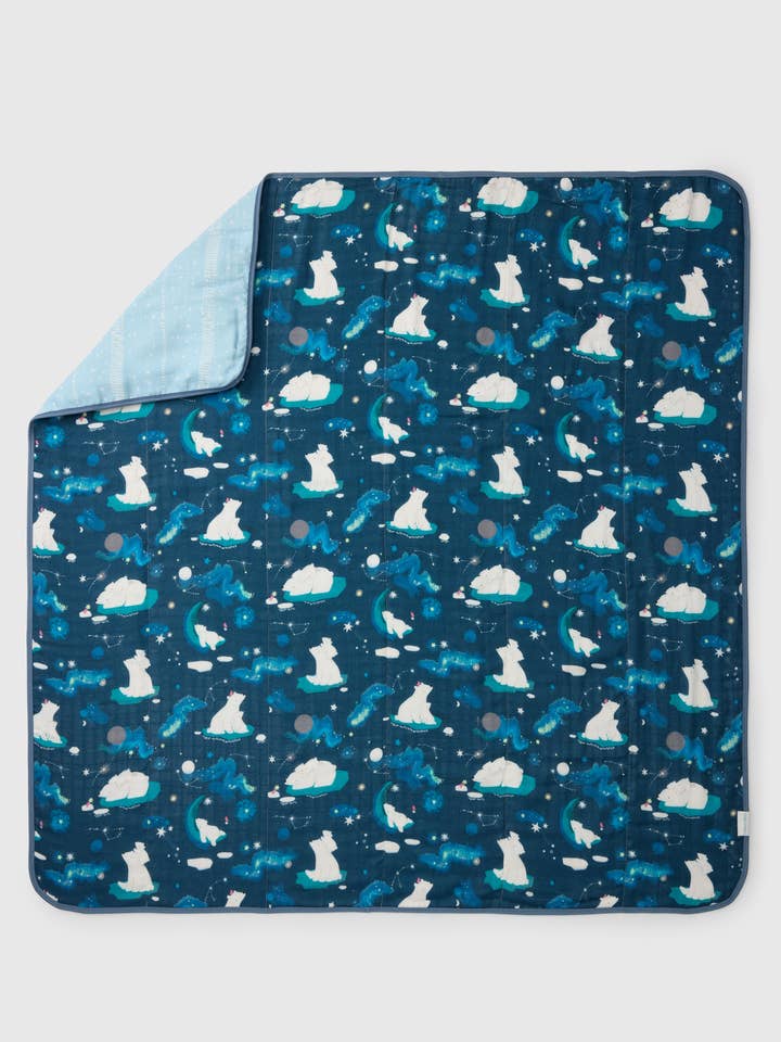 Muslin Quilt - Stargazing Bear for wholesale by Loulou Lollipop