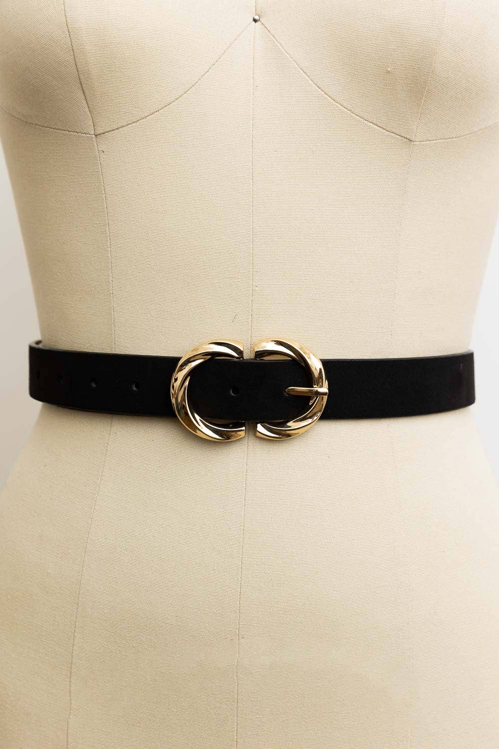 Leto Accessories - Wholesale Belt - Women's - Double C Shaped Buckle Suede Belt ♾️1