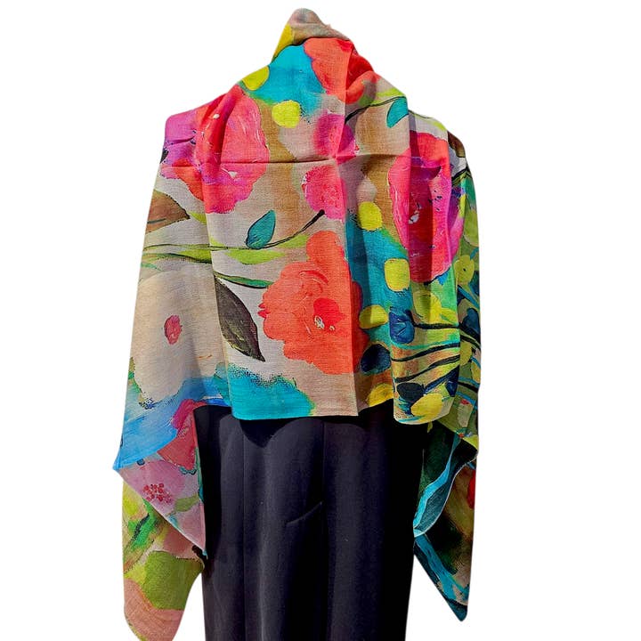 Happy Lona - Wholesale Scarf - Women's - Botanic Blush12