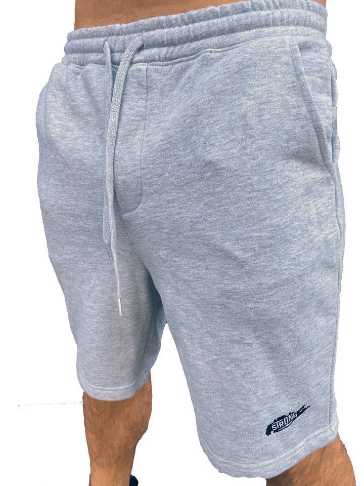Long Island Strong Mens Sweat Shorts (Gray) for wholesale by Long Island Strong
