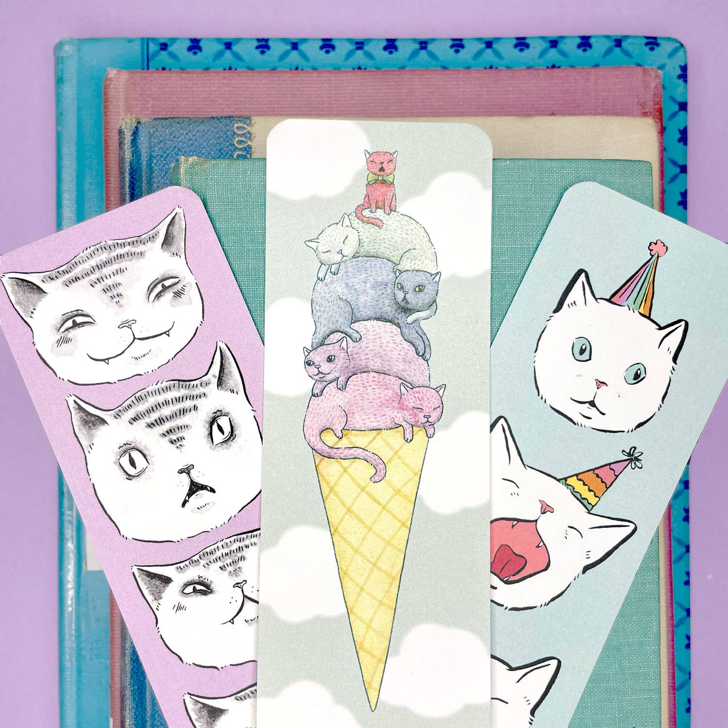 Bee's Knees Industries - Wholesale Bookmark - Expressive Cats Bookmark1