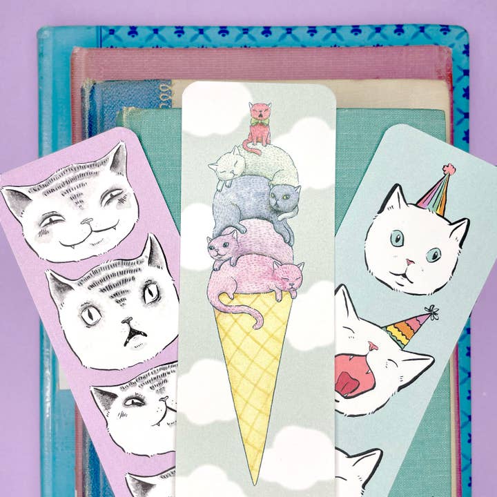 Bee's Knees Industries - Wholesale Bookmark - Expressive Cats Bookmark1