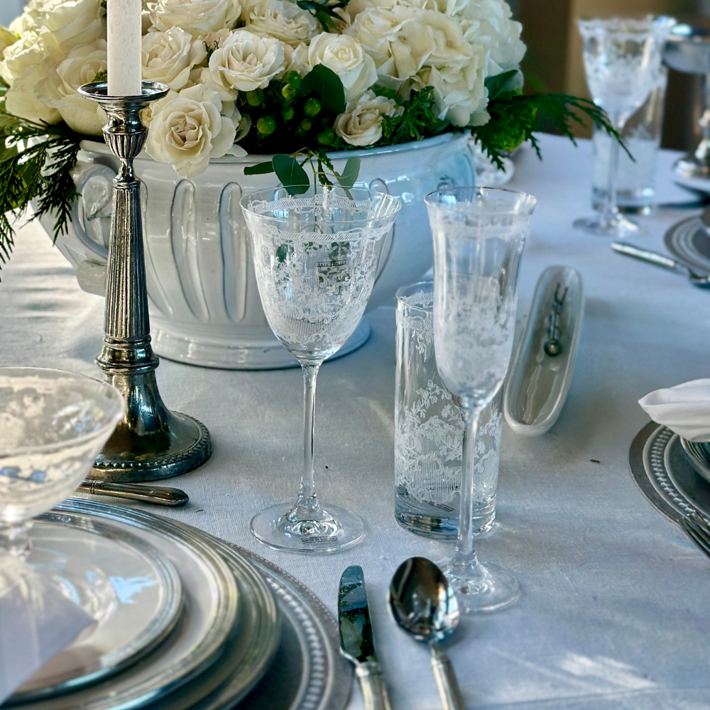 Arte Italica & Crown Linen Designs – wholesale Champagne flute – Giardino Flute11