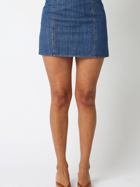 Iara Denim Skirt for wholesale by Olivaceous