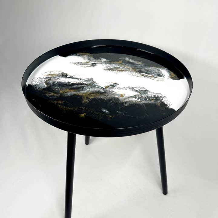 Lynn & Liana Designs - Wholesale Side Table - Resin Accented Side Table - No Tariffs!