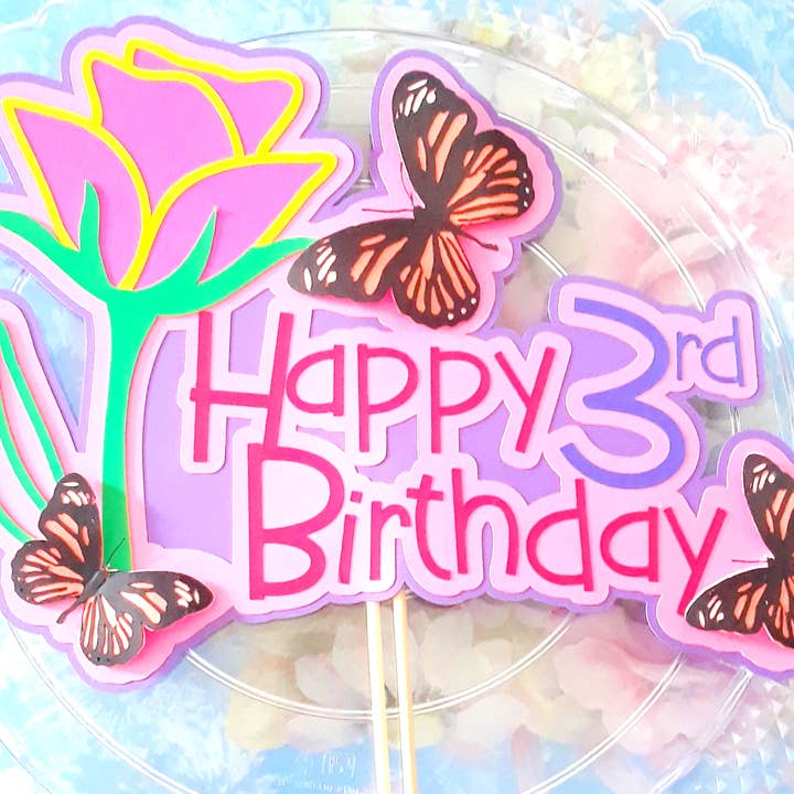 Dream Events in Paper – wholesale Cake/cupcake topper – Bug Themed Cake Topper4